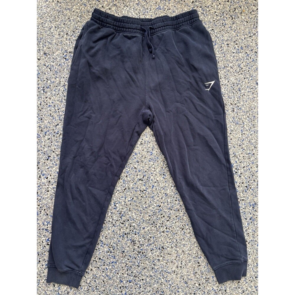 Gymshark Essential Joggers Navy Blue Size Large Women's Drawstring Waist